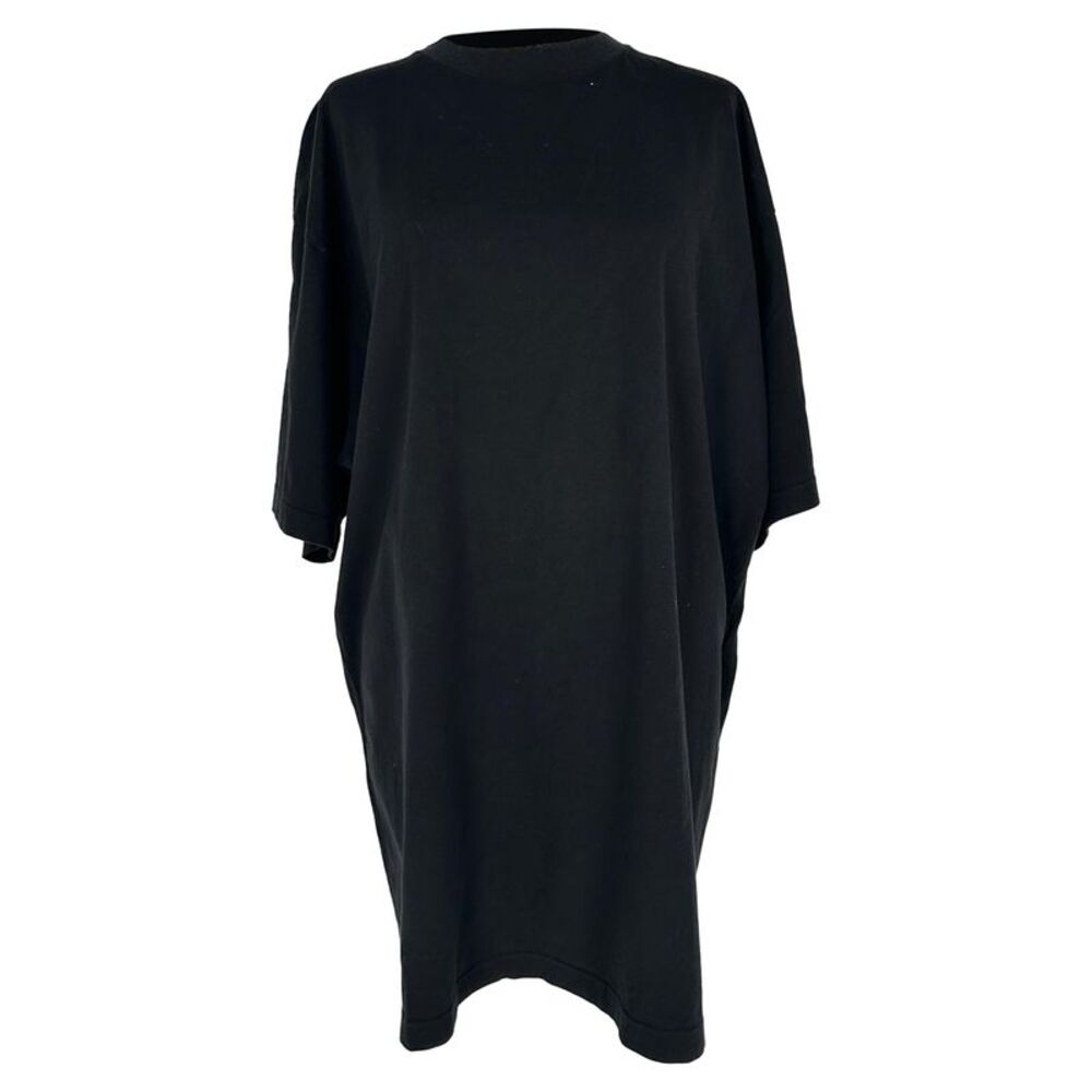 Balenciaga Logo-Print Oversized T-Shirt in Black Cotton